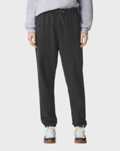American Apparel RF491 Unisex ReFlex Fleece Sweatpants – Black (on model)