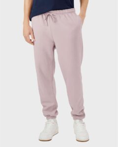 American Apparel RF491 Unisex ReFlex Fleece Sweatpants – Blush (on model)