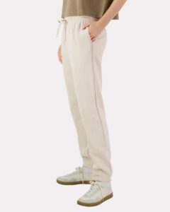 American Apparel RF491 Unisex ReFlex Fleece Sweatpants – Bone (on model side)