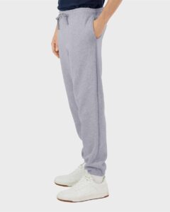 American Apparel RF491 Unisex ReFlex Fleece Sweatpants – Heather Grey (on model side)