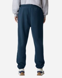 American Apparel RF491 Unisex ReFlex Fleece Sweatpants – Sea Blue (on model back)