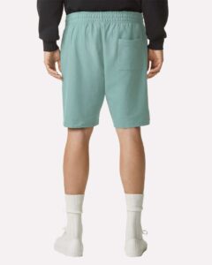American Apparel 2PQ Unisex Pique Gym Shorts – Arctic (on model back)