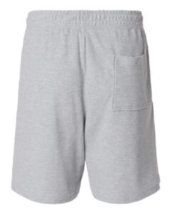 American Apparel 2PQ Unisex Pique Gym Shorts – Heather Grey (back)