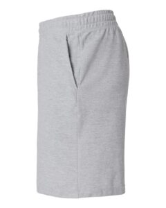 American Apparel 2PQ Unisex Pique Gym Shorts – Heather Grey (side)