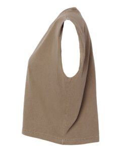 American Apparel 307GD Women’s Heavyweight Cotton Garment-Dyed Muscle Tee – Faded Brown (side)