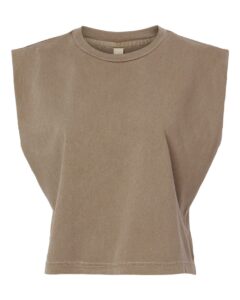 American Apparel 307GD Women’s Heavyweight Cotton Garment-Dyed Muscle Tee – Faded Brown