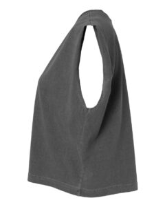 American Apparel 307GD Women’s Heavyweight Cotton Garment-Dyed Muscle Tee – Faded Black (side)
