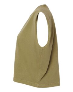 American Apparel 307GD Women’s Heavyweight Cotton Garment-Dyed Muscle Tee – Faded Army (side)