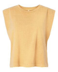 American Apparel 307GD Women’s Heavyweight Cotton Garment-Dyed Muscle Tee – Faded Mustard
