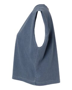 American Apparel 307GD Women’s Heavyweight Cotton Garment-Dyed Muscle Tee – Faded Navy (side)