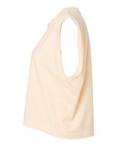 American Apparel 307GD Women’s Heavyweight Cotton Garment-Dyed Muscle Tee – Faded Cream (side)