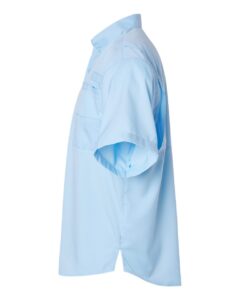 Paragon 700 Men’s Hatteras Performance Short Sleeve Fishing Shirt – Blue Mist (side)