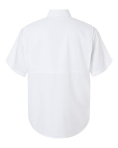 Paragon 700 Men’s Hatteras Performance Short Sleeve Fishing Shirt – White (back)
