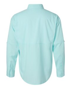 Paragon 702 Men’s Kitty Hawk Performance Fishing Shirt – Aqua Blue (back)