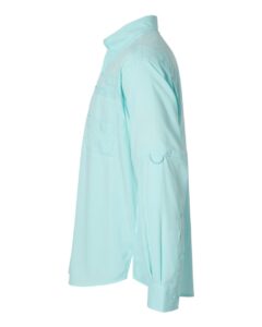 Paragon 702 Men’s Kitty Hawk Performance Fishing Shirt – Aqua Blue (side)