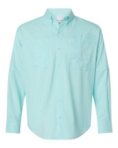 Paragon 702 Men’s Kitty Hawk Performance Fishing Shirt – Aqua Blue