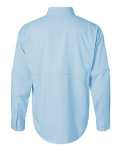 Paragon 702 Men’s Kitty Hawk Performance Fishing Shirt – Blue Mist (back)