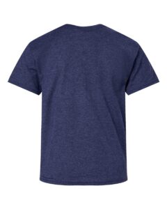 Hanes 498Y Youth Perfect-T T-Shirt – Heather Navy (back)