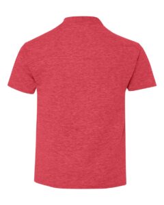 Hanes 498Y Youth Perfect-T T-Shirt – Heather Red (back)