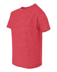 Hanes 498Y Youth Perfect-T T-Shirt – Heather Red (side)