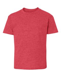 Hanes 498Y Youth Perfect-T T-Shirt – Heather Red