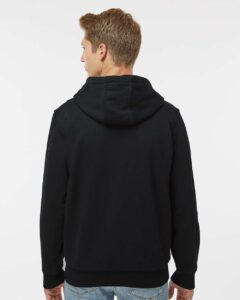 DRI DUCK 7348 Men’s Mission Full-Zip Hooded Jacket – Black (on model back)
