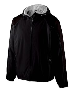 Holloway 229211 Youth Homefield Hooded Jacket – Black