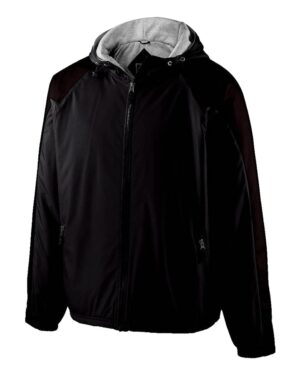 Holloway 229211 Youth Homefield Hooded Jacket – Black