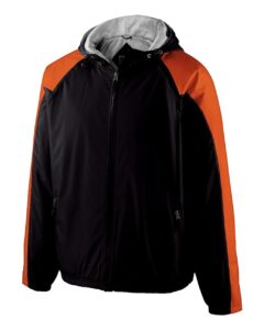 Holloway 229211 Youth Homefield Hooded Jacket – Black/ Orange