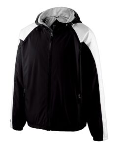 Holloway 229211 Youth Homefield Hooded Jacket – Black/ White