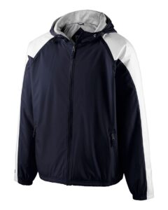 Holloway 229211 Youth Homefield Hooded Jacket – Navy/ White