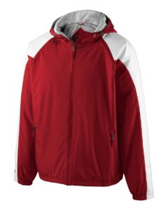 Holloway 229211 Youth Homefield Hooded Jacket – Scarlet/ White