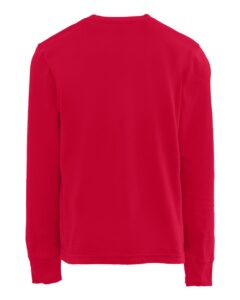 Next Level 3311 Youth Cotton Long Sleeve Tee – Red (back)