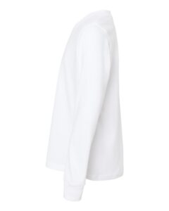 Next Level 3311 Youth Cotton Long Sleeve Tee – White (side)