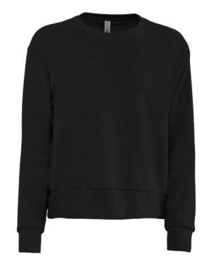 Next Level 9084 Women’s Laguna Sueded Crewneck Sweatshirt – Black