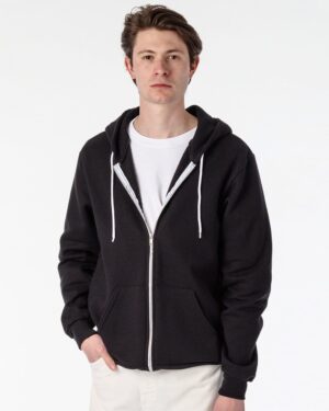 Los Angeles Apparel F97 Unisex USA-Made Flex Fleece Full-Zip Hooded Sweatshirt
