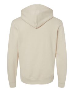 J. America 8720 Unisex BTB Fleece Hooded Sweatshirt – Oyster (back)