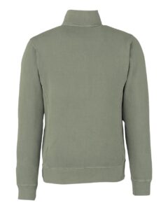 J. America 8732 Unisex Pigment-Dyed Fleece Quarter-Zip Pullover – Spruce (back)