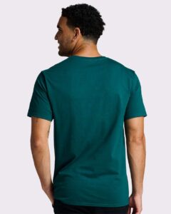 JERZEES 570MR Premium Cotton T-Shirt – Deep Emerald (on model back)