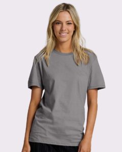JERZEES 570MR Premium Cotton T-Shirt – Rock (on model)