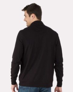 Boxercraft BM5205 Men’s Alumni Quarter-Zip Pullover – Black (on model back)