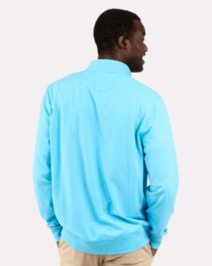 Boxercraft BM5205 Men’s Alumni Quarter-Zip Pullover – Pacific Blue (on model back)