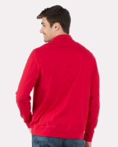 Boxercraft BM5205 Men’s Alumni Quarter-Zip Pullover – True Red (on model back)
