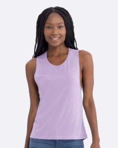 Next Level 5013 Women’s Festival Muscle Tank – Lavender (on model)