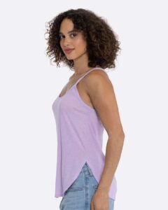 Next Level 5033 Women’s Festival Tank – Lavender (on model side)