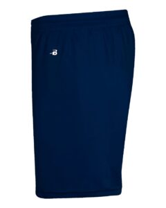 Badger 2146 Youth B-Core 4″ Pocketed Shorts – Navy (side)