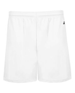 Badger 2146 Youth B-Core 4″ Pocketed Shorts – White