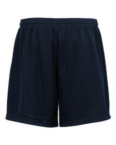 Badger 2225 Youth Tricot 4″ Mesh Shorts – Navy (back)