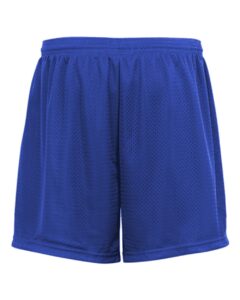 Badger 2225 Youth Tricot 4″ Mesh Shorts – Royal (back)