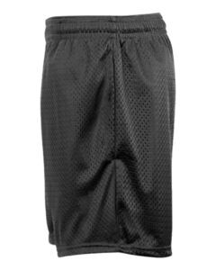 Badger 7225 Unisex Tricot Mesh 5″ Shorts – Graphite (side)